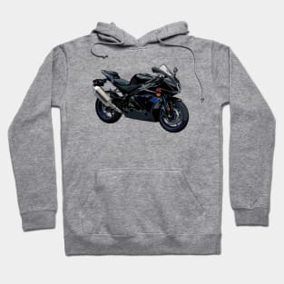 Black GSX R1000 Bike Illustration Hoodie